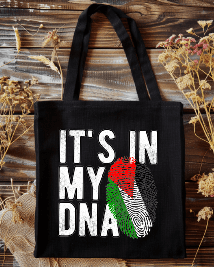 Palestinian Flag Tote, Unique DNA Tote Bag With Durable Fabric & Stylish Design