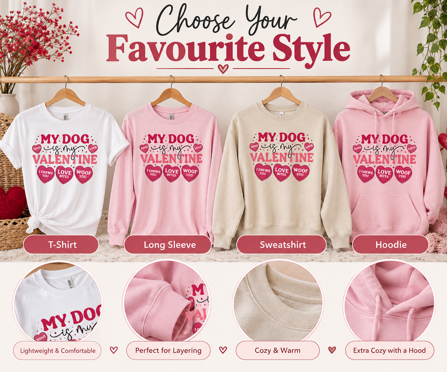 Sudadera de amor canino – Ropa adorable para amantes de mascotas | Sudadera casual de algodón suave
