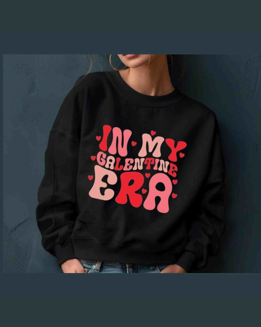 Valentine Sweatshirt, Cute Galentine Hoodie For Women, Soft Cotton Pullover — view 2