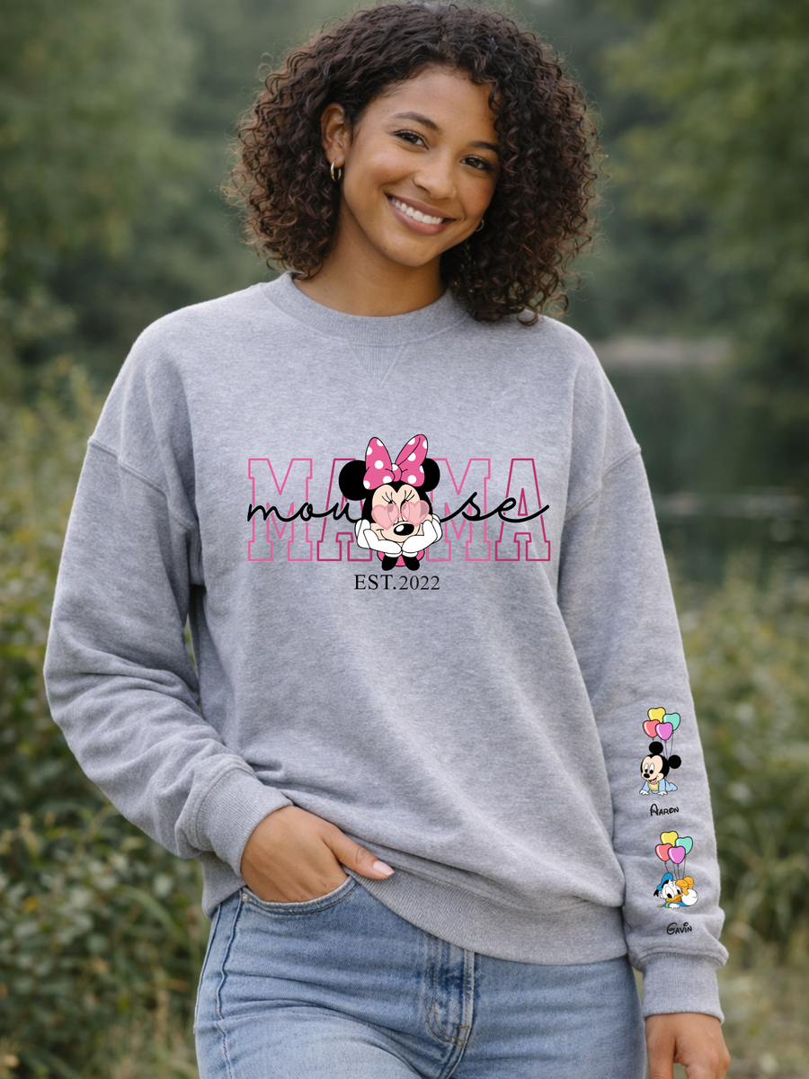 Personalized Mouse Mama with Kids Names on Sleeve, Mother’s Day Gift — view 6