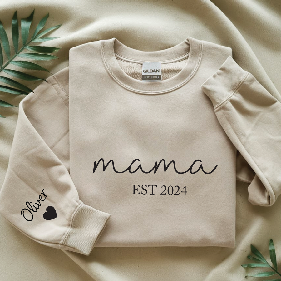 Custom Name Sweatshirt, Personalized Hoodie With Name Sleeve Gift, Cozy Unisex Fit — view 2