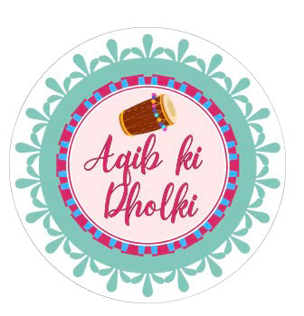 Custom Dholki Stickers, Personalized Party Stickers, Set of 20 Mehndi Favors