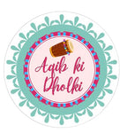 Custom Dholki Stickers, Personalized Party Stickers, Set of 20 Mehndi Favors