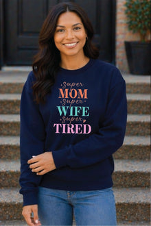 Navy Mom Wife Tired sweatshirt – trendy mom sweater Mother’s Day gift Canada