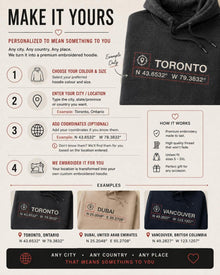 Personalized Coordinates Embroidered Sweatshirt & Hoodie