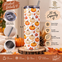 Fall Pumpkin 20oz Tumbler – tumbler product details and 20 oz capacity
