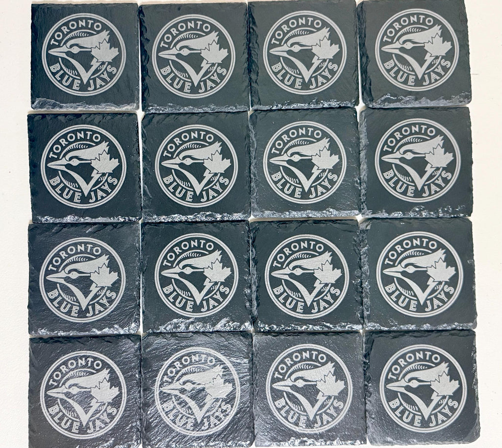 Toronto Blue Jays Coaster, Engraved Slate Stone, Baseball Fan Gift — view 5