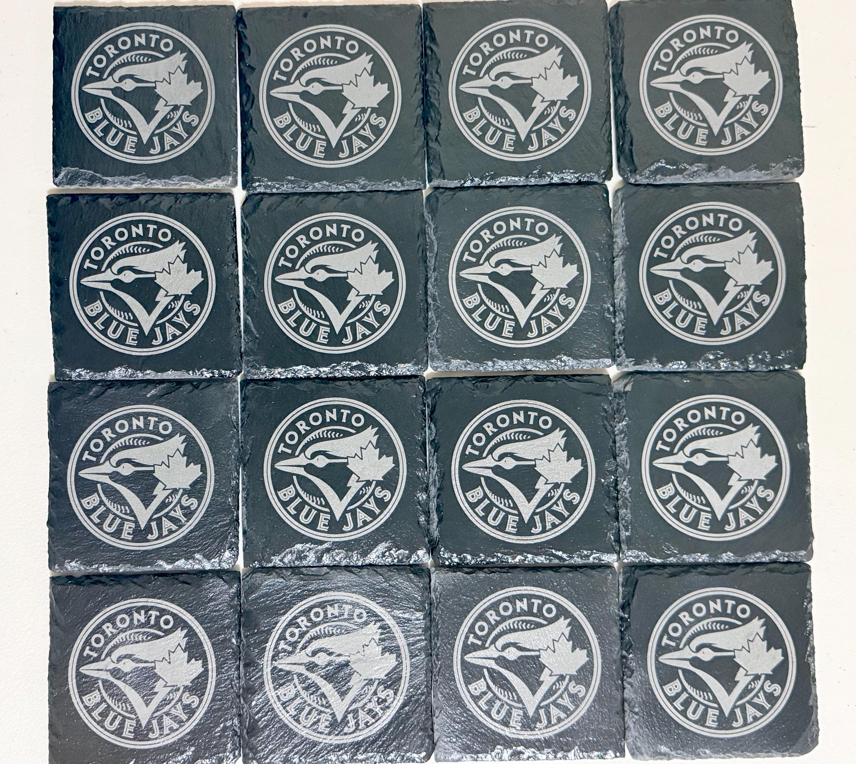 Toronto Blue Jays Coaster, Engraved Slate Stone, Baseball Fan Gift — view 5