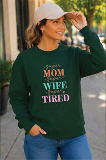 Forest green Mom Wife Tired sweatshirt – stylish mom sweater gift Canada