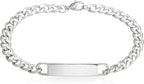 Gold ID Bracelet, 18K Gold Jewelry Curved Bar Stainless Steel Accessory — view 2