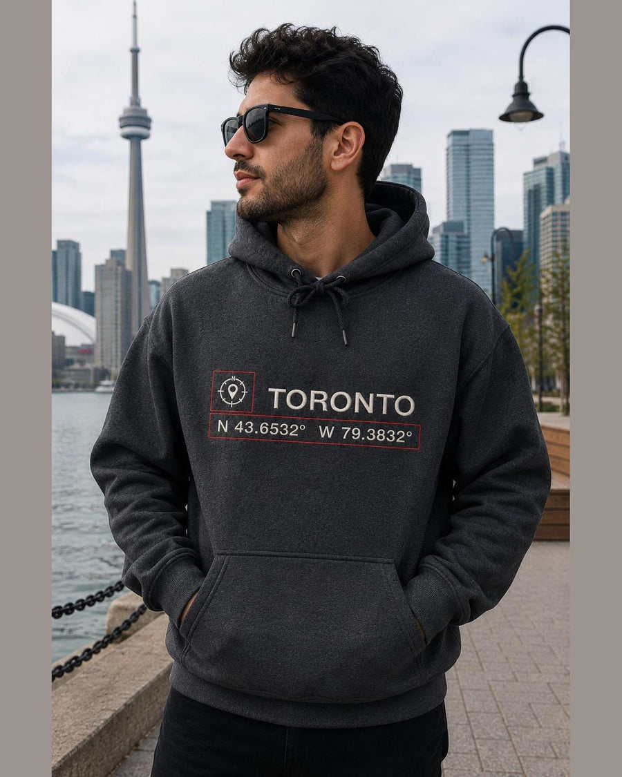 Personalized Coordinates Embroidered Sweatshirt & Hoodie