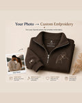 Custom Photo Portrait Embroidered Quarter Zip