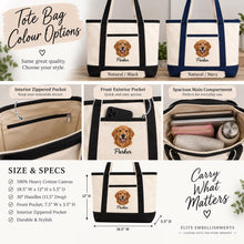 Personalized Pet Portrait Tote Bag – Custom Pet Photo