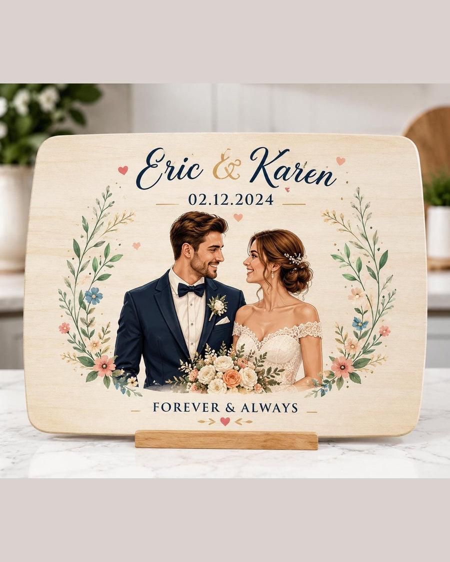 Personalized Photo Bamboo Cutting Board by Elite Embellishments, Canada