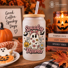 Spooky Mama 16 oz Glass Tumbler