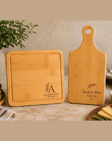 Personalized Bamboo Cutting Board – bamboo cutting boards engraved with monogram and names
