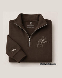 Custom Photo Portrait Embroidered Quarter Zip