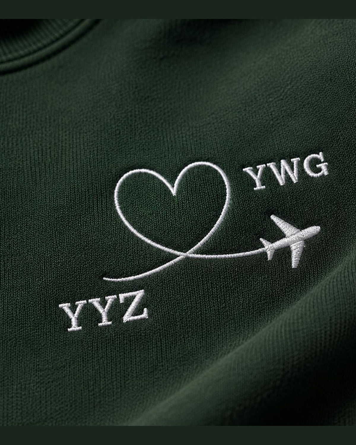Personalized Airport Code Embroidered Sweatshirt & Hoodie