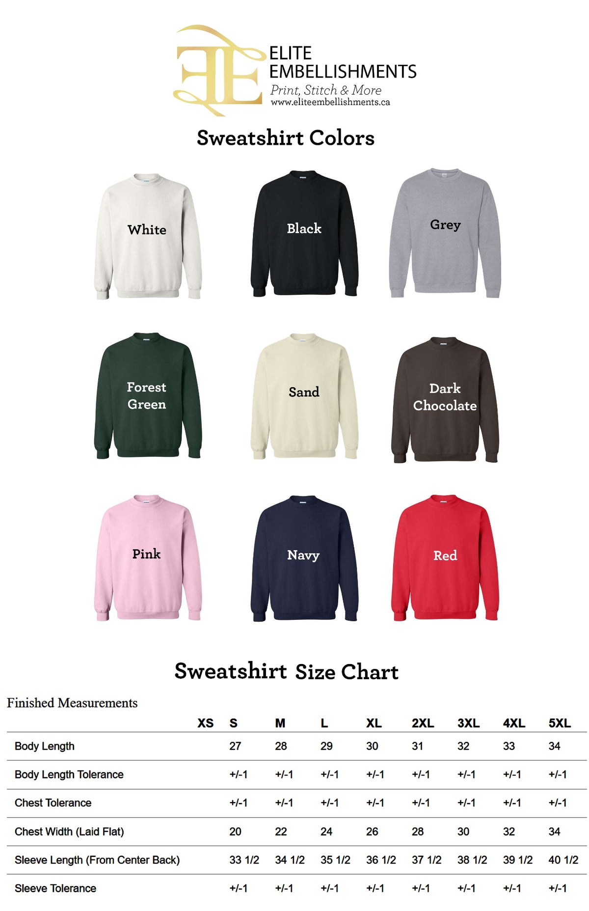 Adult Unisex Sweatshirts