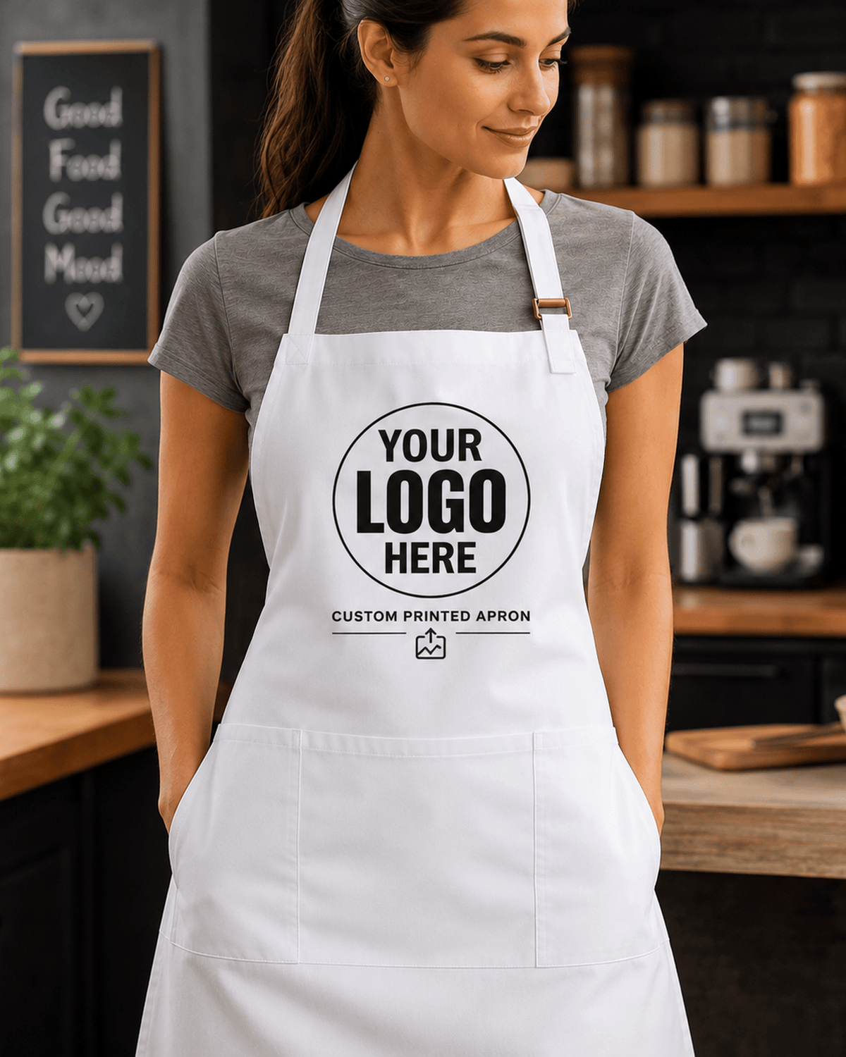 Custom Logo Apron, Personalized Chef Apron | Restaurant & Business (Adjustable, Unisex)