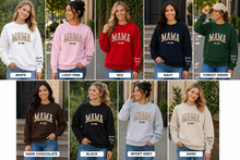 Personalized Mama Sweatshirt, Custom Name Sleeve Floral Design Cozy Fleece — view 10