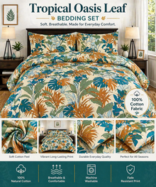Cotton Bedding Set, Lavender Bloom Floral Botanical Bed Sheets, Soft, Breathable