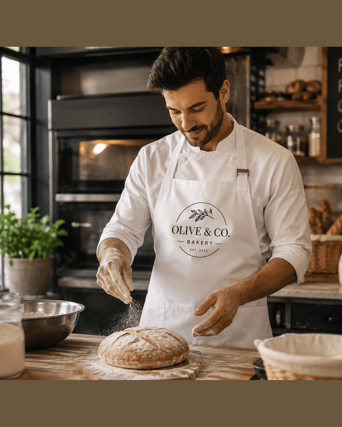 Custom Logo Apron, Personalized Chef Apron | Restaurant & Business (Adjustable, Unisex)