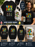 Super Daddio Bundle | Personalized Gamer Dad Apparel & Mug Gift Set