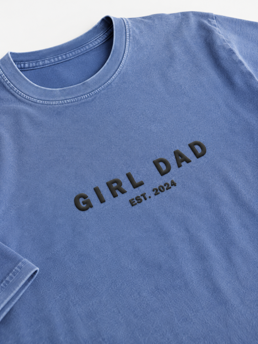 Girl Dad Vintage Wash T-Shirt, Puff Print Father’s Day Tee — view 2
