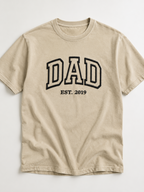 Dad Puff Print Vintage Wash T-Shirt, Minimalist Father’s Day Tee