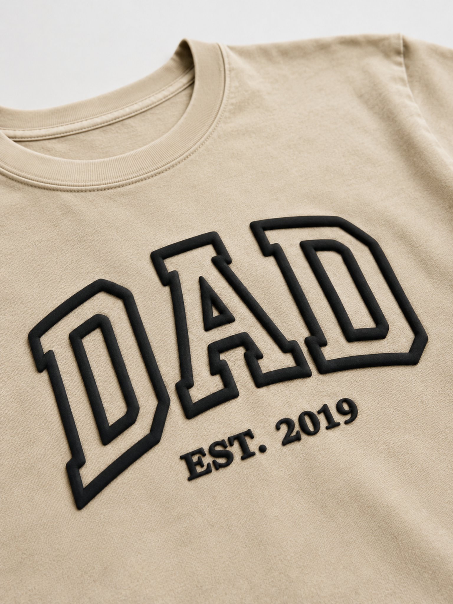 Dad Puff Print Vintage Wash T-Shirt, Minimalist Father’s Day Tee — view 2