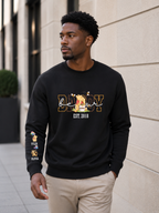 Personalized PAPA Bear sweatshirt with custom sleeve names