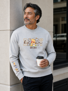 Personalized PAPA Bear sweatshirt with custom sleeve names