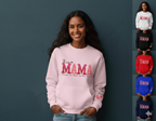 Mama Sweatshirt, Custom Kids Names Personalized Family Shirt Cozy Cotton Pullover — view 5