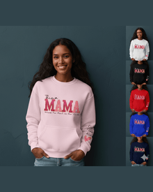 Mama Sweatshirt, Custom Kids Names Personalized Family Shirt Cozy Cotton Pullover — view 5