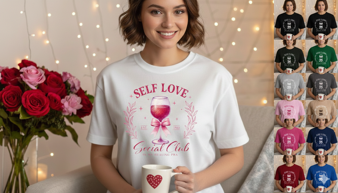 Motivation Love Tee, Self Love Shirt, Premium Quality Cotton Casual Wear — view 2