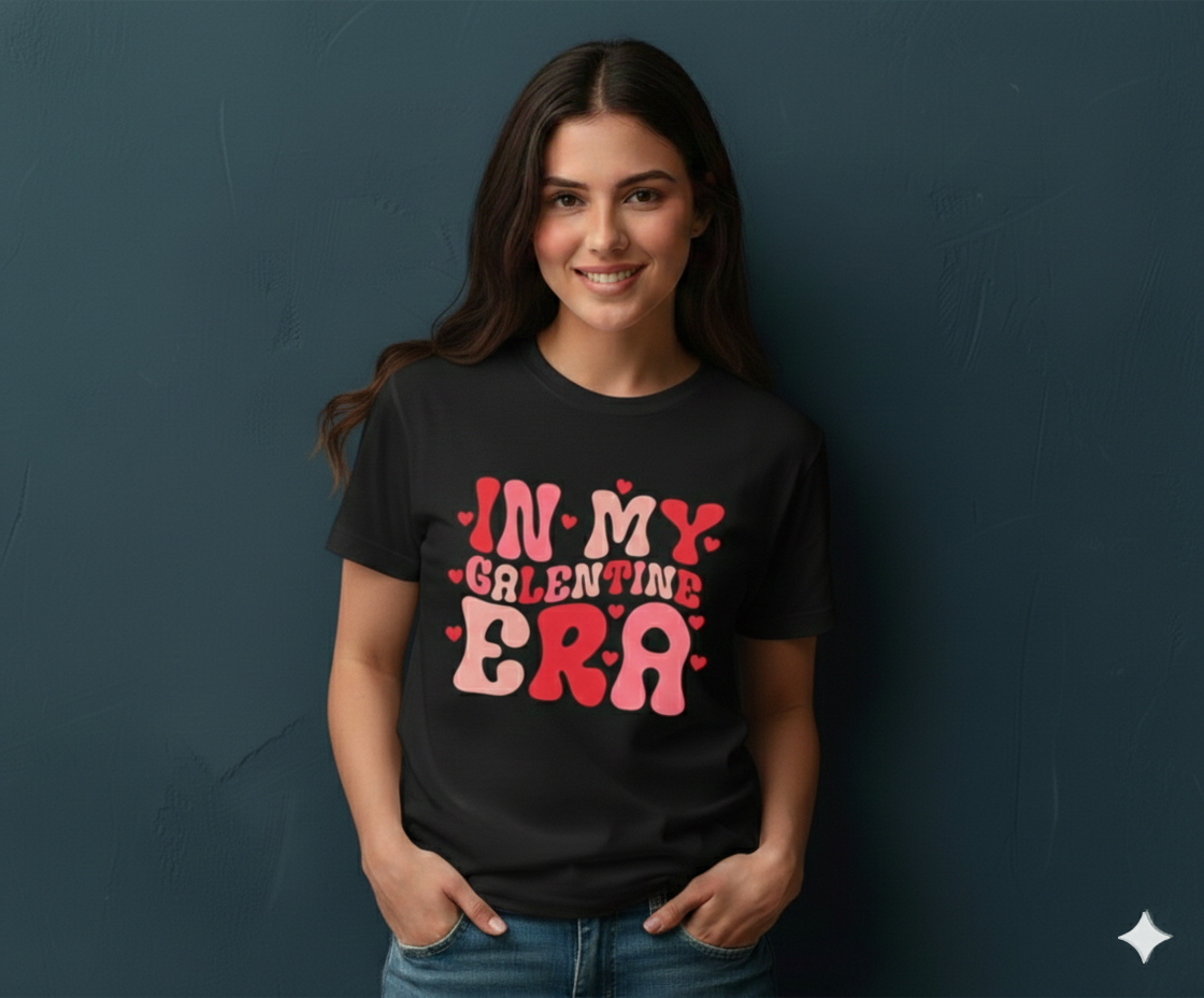Valentine Love Tee, Cute Galentine Shirt, Soft Cotton Romantic Gift