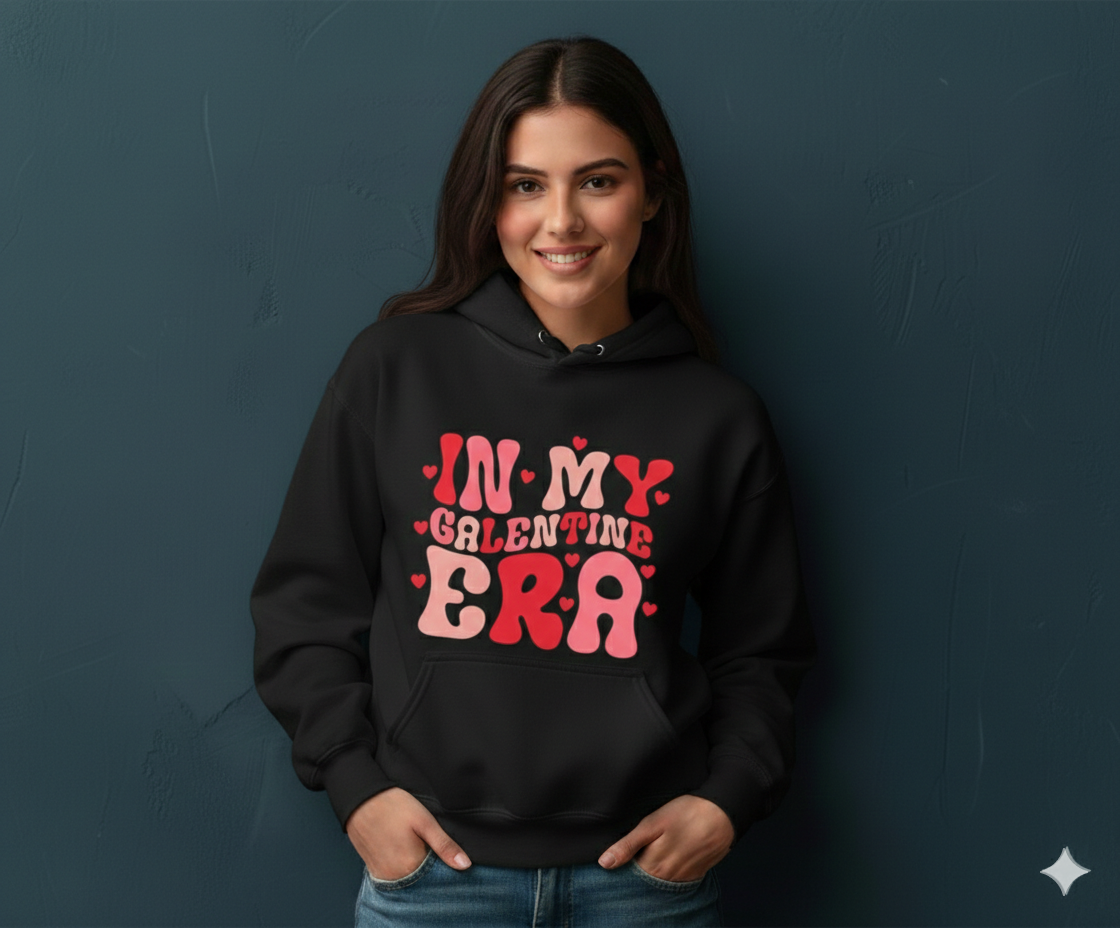 Valentine Love Hoodie, Cozy Galentine Hoodie For Romantic Casual Wear