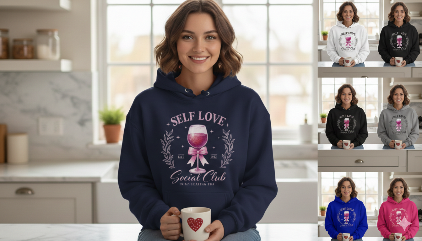 Motivation Love Hoodie, Premium Quality Self Love Pullover Sweatshirt