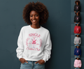 Valentine Sweatshirt, Single Babes Cocktail Club Cozy Cotton Holiday Top — view 5