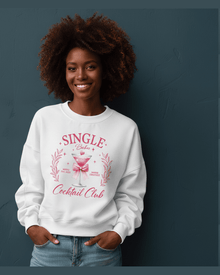 Valentine Sweatshirt, Single Babes Cocktail Club Cozy Cotton Holiday Top — view 5