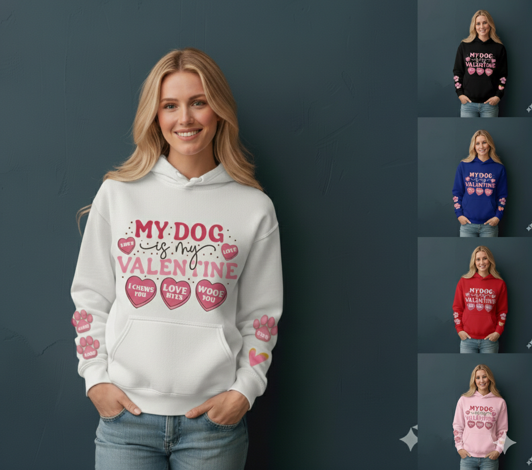 Dog Love Hoodie, Cute Dog Hoodie & Puppy Love Sweatshirt For Pet Lovers — view 3