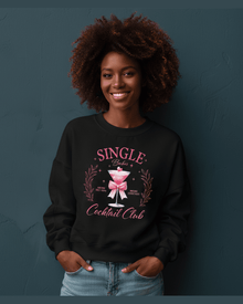 Valentine Sweatshirt, Single Babes Cocktail Club Cozy Cotton Holiday Top
