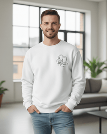 Embroidered Sweatshirt, Custom Pocket Portrait, Premium Quality
