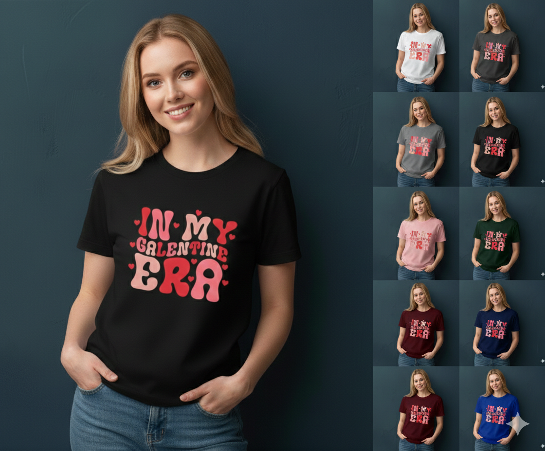 Valentine Love Tee, Cute Galentine Shirt, Soft Cotton Romantic Gift — view 2