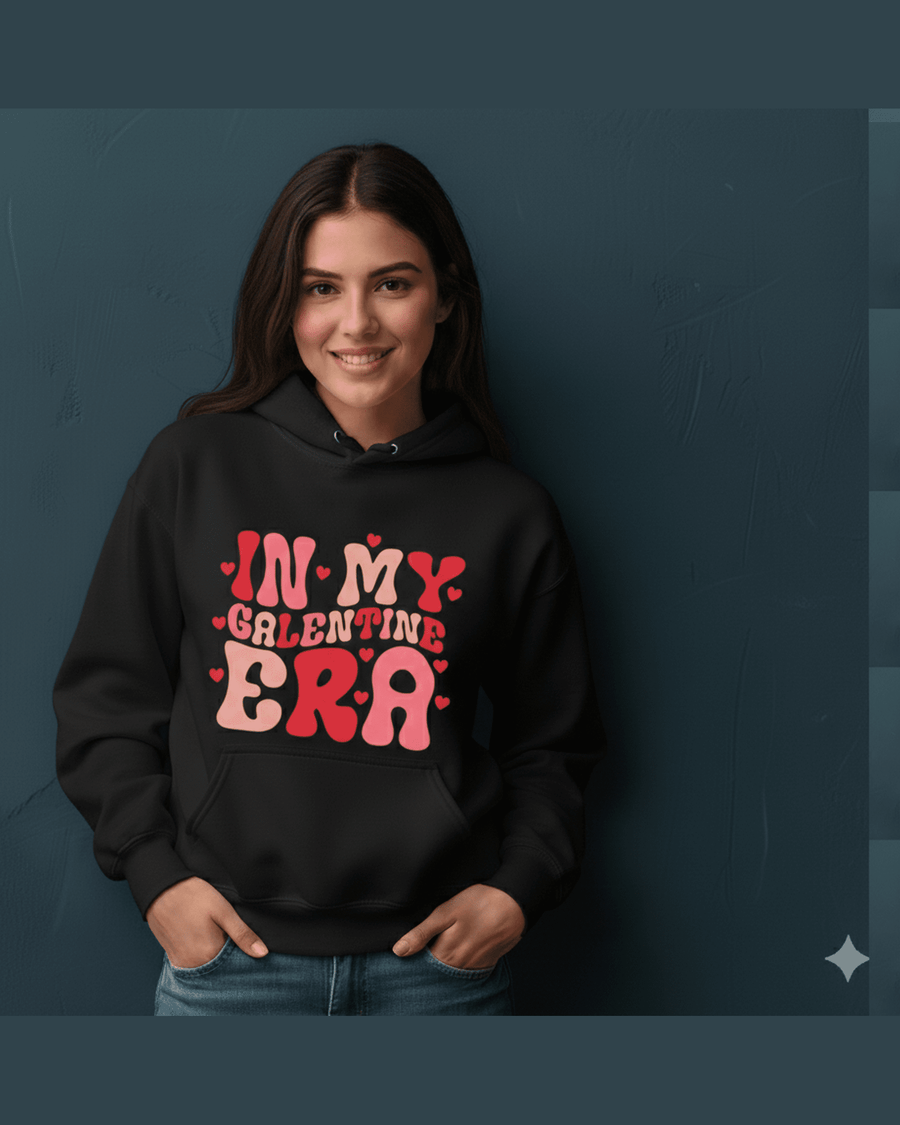 Valentine Sweatshirt, Cute Galentine Hoodie For Women, Soft Cotton Pullover — view 5