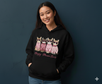 Valentines Kitten Hoodie, Cute Cat Hoodie, Premium Quality Soft Cotton Pullover