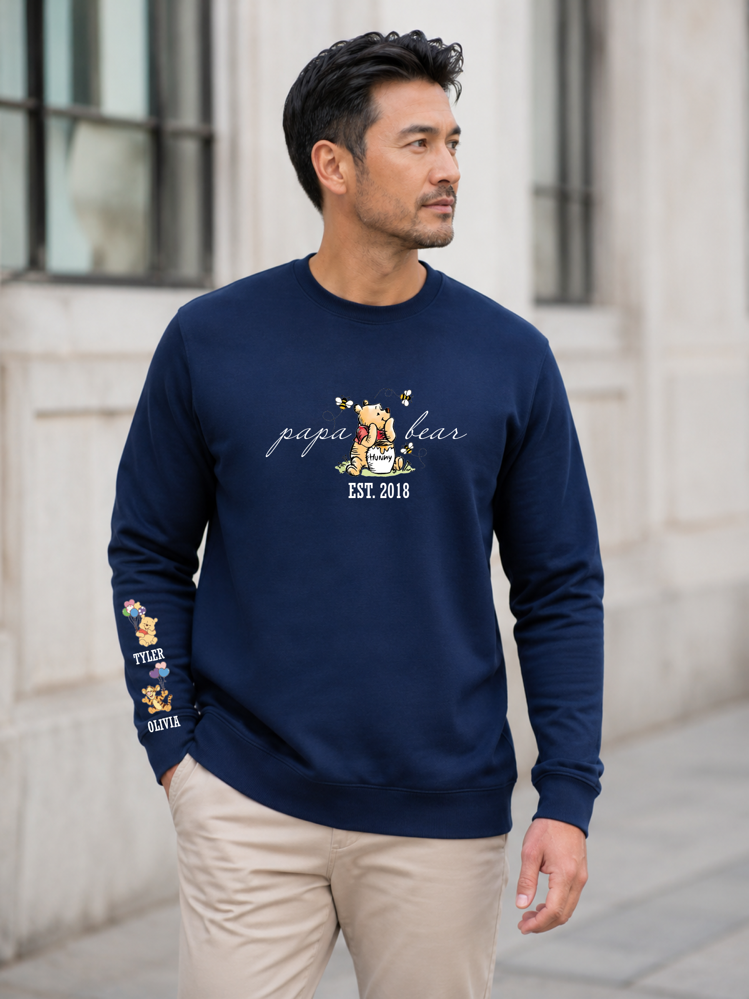 Personalized Papa Bear, T-Shirt, Crewneck, Hoodie