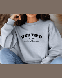 Custom Bestie Sweatshirt, Personalized Matching Hoodies & Cozy Apparel Gift