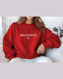 Mental Health Sweatshirt, Custom Crewneck Unisex Retro Style, Soft Comfortable Fabric — view 5